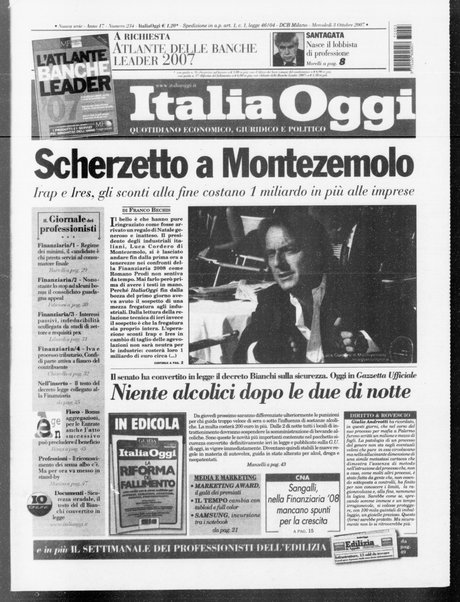 Italia oggi : quotidiano di economia finanza e politica